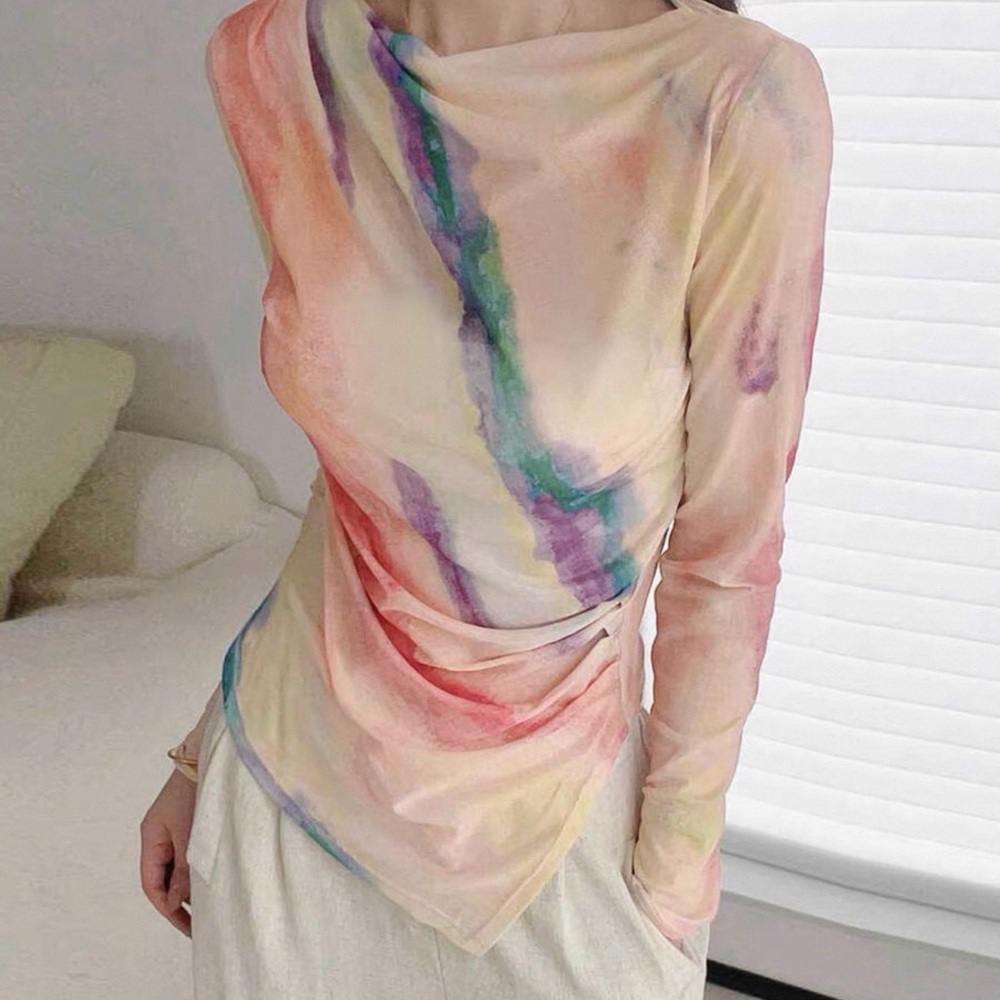 Multicolor Abstract Women Top